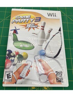 Game Party 3 (Nintendo Wii, 2009) Complete In Box CIB